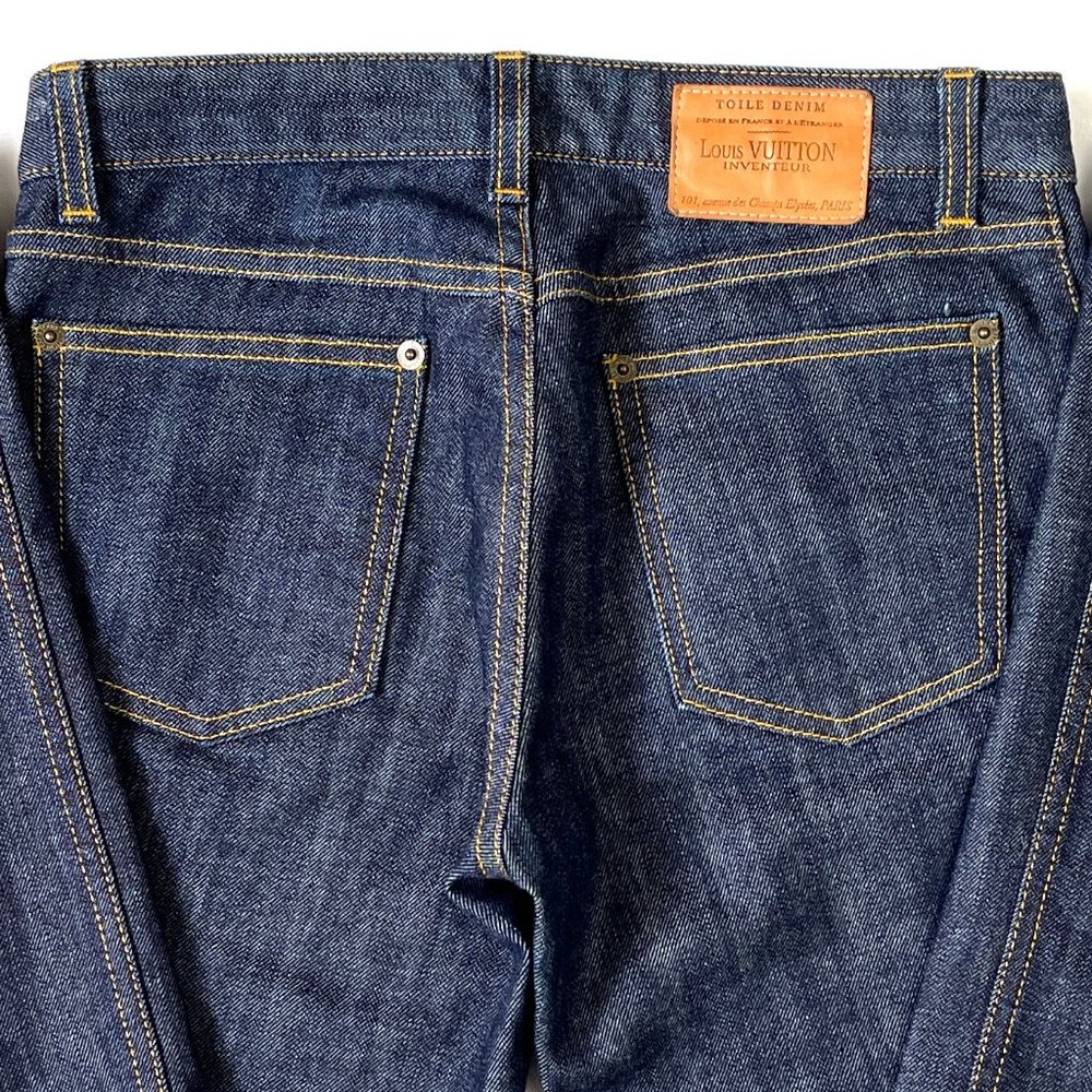 Auc Louis Vuitton Toile denim straight leg jeans - Picture 11 of 15